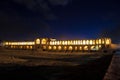 Night view of Khajoo bridge Royalty Free Stock Photo
