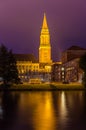 Night view of Kiel city hall Royalty Free Stock Photo