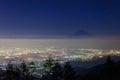 Night View of the Kofu city and Mt.Fuji Royalty Free Stock Photo