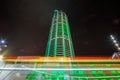 Night view of Komtar Tower - skyscraper and architectural landmark of George Town city, Malaysia Royalty Free Stock Photo