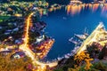 Night view of Kotor bay Royalty Free Stock Photo