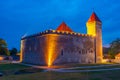 Night view of Kuressaare Castle in Estonia