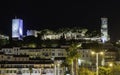 Night view of Le Suquet district, Cannes, Cote d& x27;Azur, France
