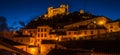 Night view at the Leiria Castle - Portugal Royalty Free Stock Photo