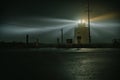 Night view of Light House at Cape Nosappu in Nemuro, Hokkaido, Japan