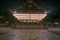 Night view of the lighten lanterns in Yasaka Shrine