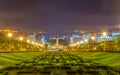 Night view of lisbon from Parque Eduardo VII Royalty Free Stock Photo