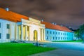 Night view of the Lithuania National Museum under the Gediminas hill in Vilnius,Lithuania...IMAGE Royalty Free Stock Photo