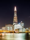 Night view of London Bridge and the Shard Royalty Free Stock Photo