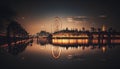 night view of london eye, london