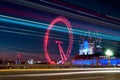 Night view of the London Eye on June 24 Royalty Free Stock Photo