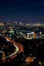 Night view of Los Angeles from Hollywood Hills