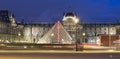 Night view on Louvre in Paris