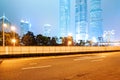 the night view of the lujiazui financial centre Royalty Free Stock Photo