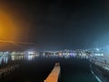 night view of Luwuk harbor, central Sulawesi