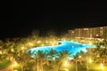 Night view of a luxury resort Royalty Free Stock Photo