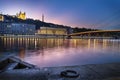 Lyon city blue hour Royalty Free Stock Photo