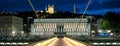 Night view of Lyon from footbridge Royalty Free Stock Photo