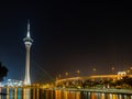 Night view of the Macau Tower Royalty Free Stock Photo