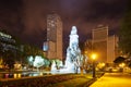 Night view of Madrid. Spain Square Royalty Free Stock Photo