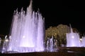 night view of Magic Fountain in Dushanbe Tajikistan
