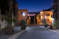 Night view of magliano sabina, italy