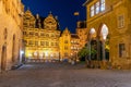 Night view of the main courtyard of the palace in Heidelberg, Germany