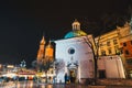 Main Market Square in Krakow, one of the most beautiful city in Poland Royalty Free Stock Photo