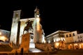 Night view of the main square of Trujillo (Spain) Royalty Free Stock Photo