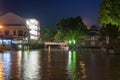 Night view malacca river malaysia