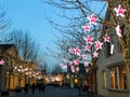 Night View of A Mall Street