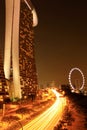 Nightscop of marina bay sands singapore Royalty Free Stock Photo