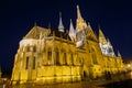 Night view of the Matthias Church in Budapest Royalty Free Stock Photo