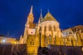 Night view of the Matthias Church in Budapest Hungary Royalty Free Stock Photo