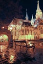 Night view of Matthias Church, Budapest Royalty Free Stock Photo