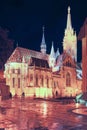 Night view of Matthias Church, Budapest Royalty Free Stock Photo