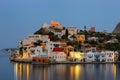 Night View Of Megisti port , Kastellorizo Island Greece Royalty Free Stock Photo