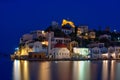 Night View Of Megisti port , Kastellorizo Island Greece Royalty Free Stock Photo