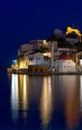 Night View Of Megisti port , Kastellorizo Island Greece Royalty Free Stock Photo