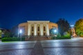 Night view of Meskhishvili Theatre in Kutaisi, Georgia