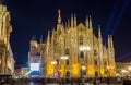 Night view of Milan Cathedral Royalty Free Stock Photo