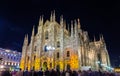 Night view of Milan Cathedral Royalty Free Stock Photo