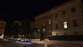 Night view of the Ministry of State of Monaco located in an old building in the historic district Monaco-Ville. Royalty Free Stock Photo