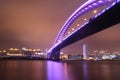 Night view of modern bridge Royalty Free Stock Photo