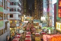 Night view of Mongkok ,Hongkong. Royalty Free Stock Photo