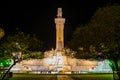 Night view of the Monument of the Constitution in Cadiz, Spain...IMAGE