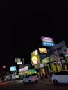 Night view of the moon on the streets of Indonesia