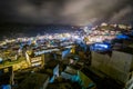 Night view on the moroccan city of Moulay Idriss Zerhoun