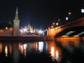 Night view of Moscow. Royalty Free Stock Photo