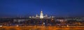 Night view of Moscow State University. The view from the top